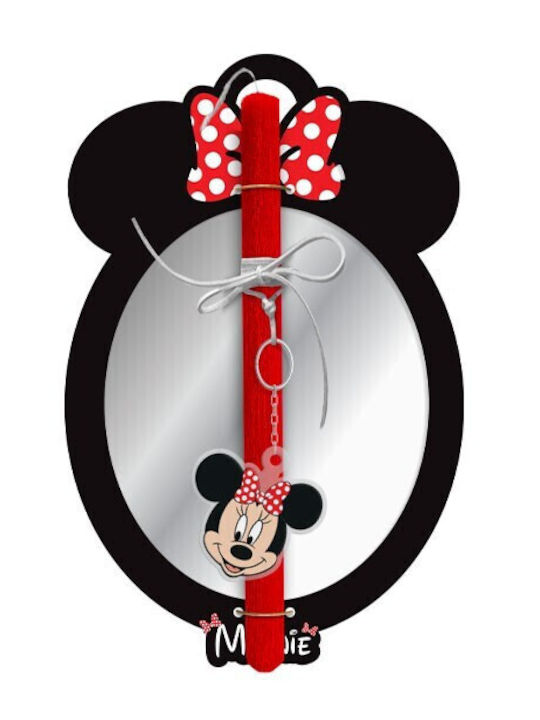Cute Mirror Minnie Πασχαλινή Λαμπάδα 30cm Plexiglass Καθρέφτη