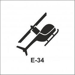 Stencil 10x10 E-34 Artebella Helicopter