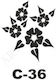 Stencil 15x20 C-36 Artebella Flowers