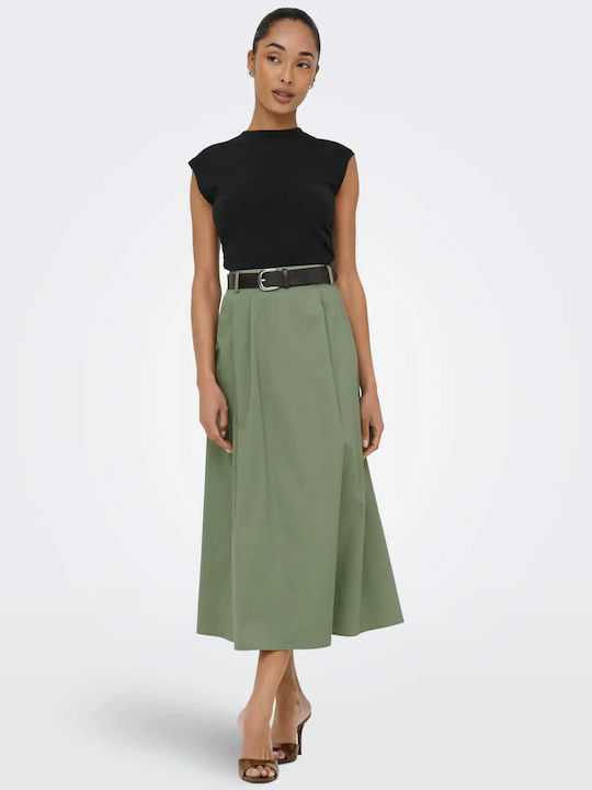 Only Maxi Skirt Oil Green