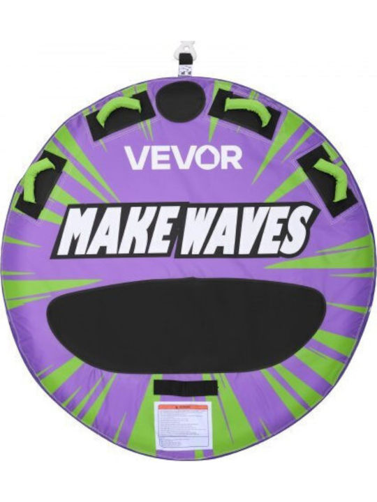 Vevor Towable Tubes Boating 2-rider Inflatable Boat Tubes Towables 154kg Capacity Water Sport Tube Boat To Pull Anti-slip Pad Full Nylon Cover Padded Handles & Safety Valve