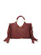 Bag to Bag Плетена Плажна Чанта Червена