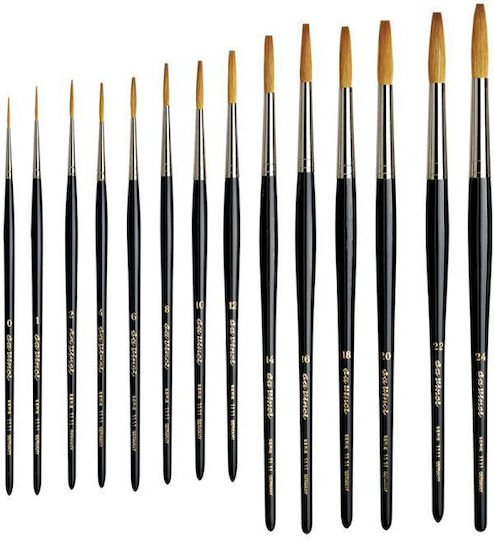 Da Vinci Long-Haired Calligraphy Brush Short Handle No 6 Kolinsky