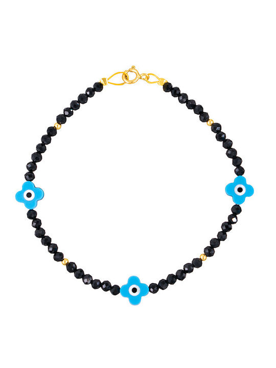 Lucky Charm Bracelet K14 Gold Elements Spinel Eyes M1126268