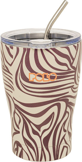 Потири-Термос Polo Coffee Mug 350мл Бежови Линии