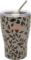 Ποτηρι-θερμος Polo Coffee Mug 350ml Grey Flowers