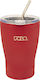 Thermos Bottle Polo Coffee Mug 350ml Red