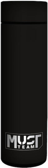 Θερμος 500ml Ανοξειδωτο Led 6,5χ22,5εκ Must Team Μαυρο