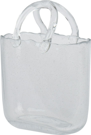 Katoikonhome Glass Vase Bag Shape Transparent 19x25.5 Cm