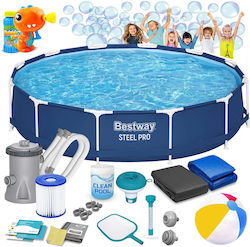 Bestway Steel Pro Στρογγυλή με Μεταλλικό Σκελετό Bestway Steel Pro Στρογγυλή με Μεταλλικό Σκελετό