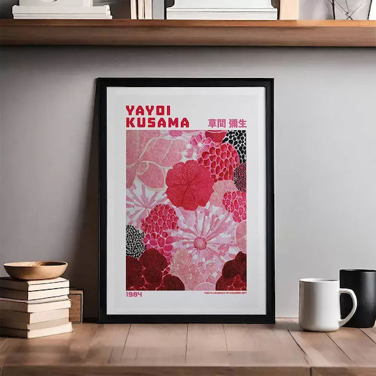 Poster Yayoi Kusama Blushing Petals Art346 21cm X 30cm White Frame PVC