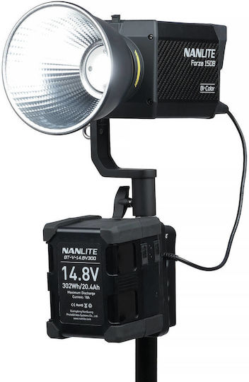 Nanlite Bt-bg-xlr4ii Mâner Baterie V-mount Conector Xlr 4-pin Pentru Forza 150 150b Fc-120b 60 Ii 60b Ii 60c