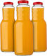 Sticle De Suc Din Sticlă 1l + Capace Roșii Fi53 3 Bucăți