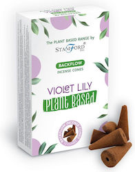 Plant Backflow Incense Cones Violet Lilly