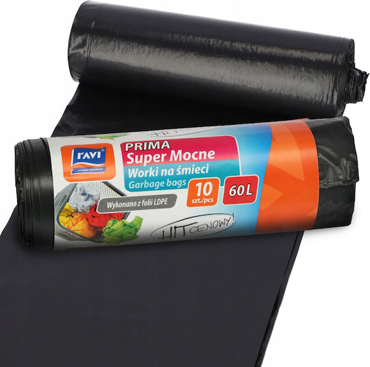 RAVI RAVI Müllsäcke 60lt 10 Stück Schwarz