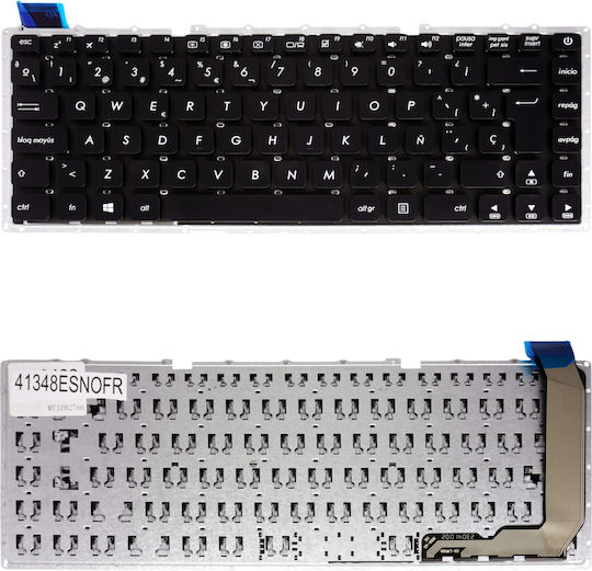 Spanish Laptop Keyboard Asus Vivobook Max X441 X441s X441sa X441sc X442uq 90nb0c92-r31us1 90nb0c94-r31us1 90nb0c95-r31us1 ES No Frame Black Code 41348esnofr