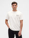 Kurzarm Herrenbluse Ivory Frost