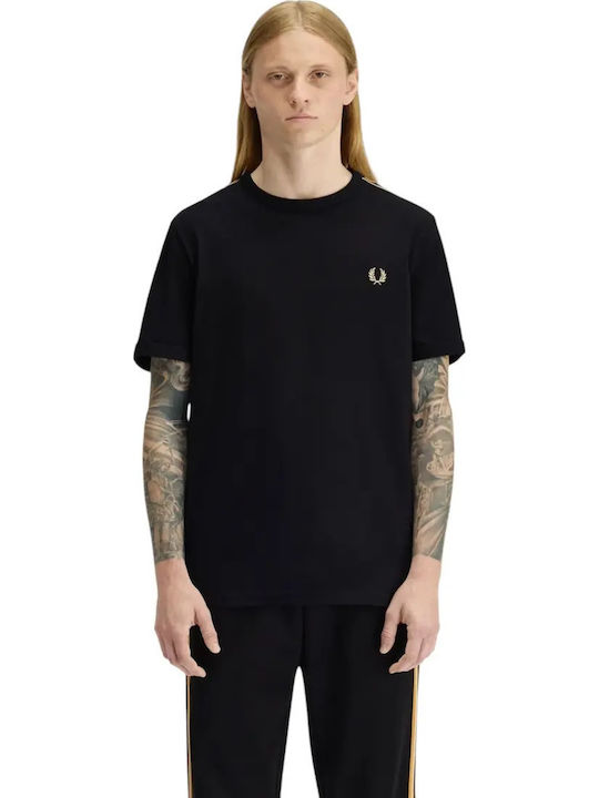 Fred Perry Ringer T-shirt Μαύρο