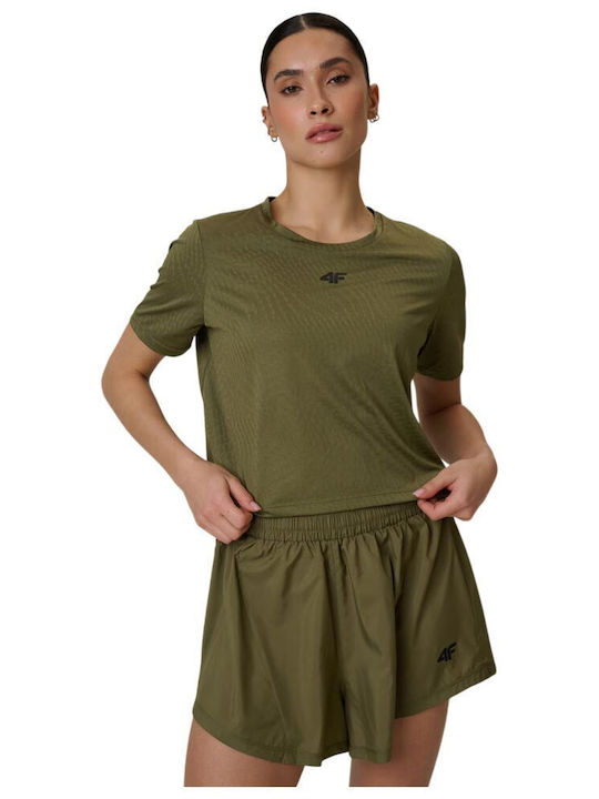 Functional Women's Short Sleeve Blouse Khaki