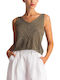 Damen Bluse Khaki