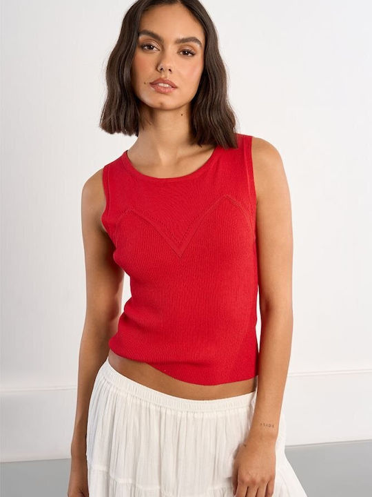 Lili Sidonio Women's Sleeveless Blouse Red