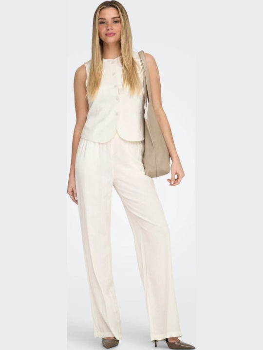 Only Damen Stoffhose Weiß