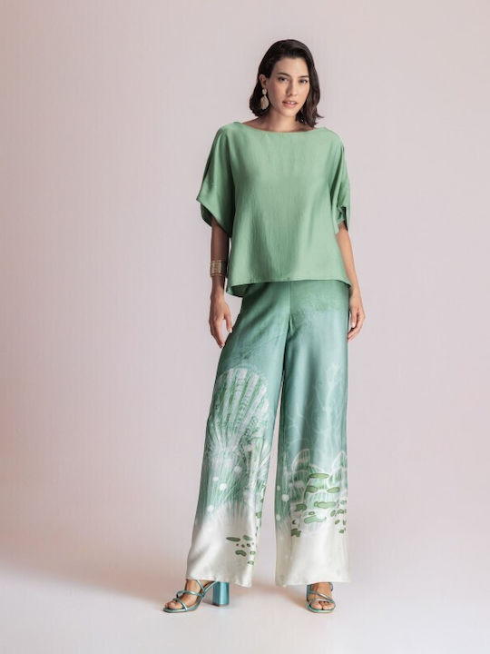 Women's Green Set with Trousers