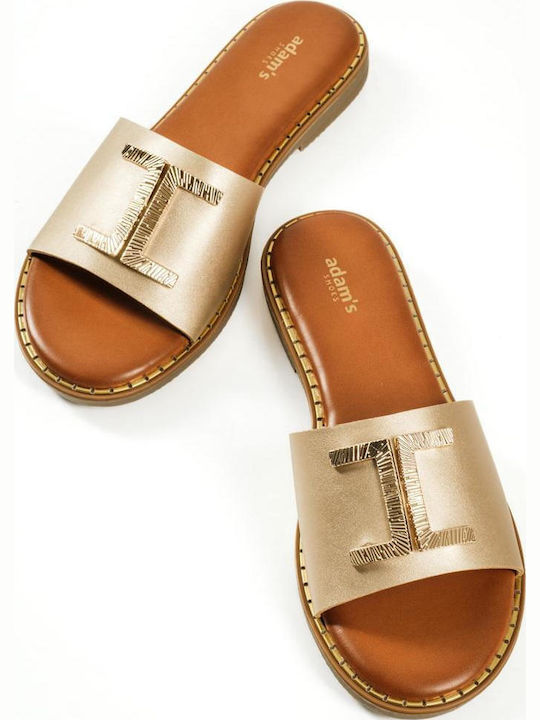 Adam's Shoes Γυναικεία Σανδάλια Χρυσά