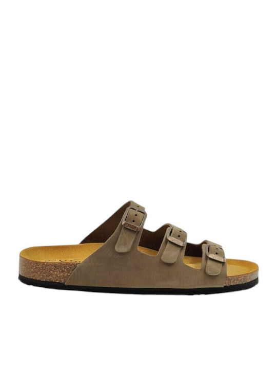 Plakton Leather Women's Sandals Beige
