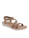 Flache Damen Sandalen Braun Anatomisch