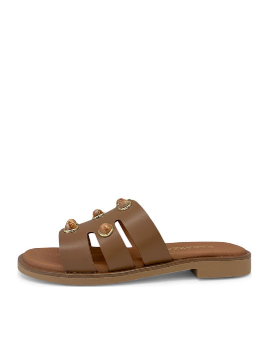 Ragazza Leather Women's Flat Brown Sandals