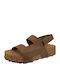 Leather Women's Anatomic Flat Sandals Brown