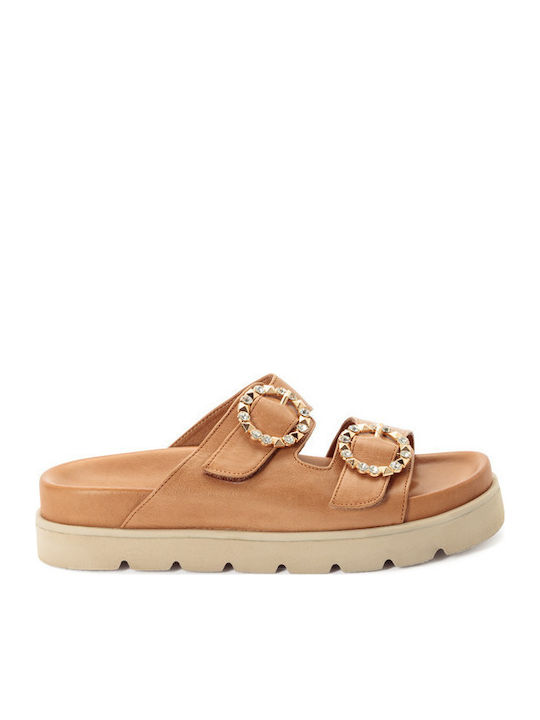Leather Women's Sandals Tabac