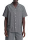 Short Sleeve Linen Shirt in Regular Fit Grey