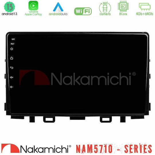 Nakamichi Car Audio System for Kia Stonic and Rio 2018-2023 Bluetooth USB Wi-Fi GPS Apple CarPlay Android Auto with 9 Inch Touch Screen