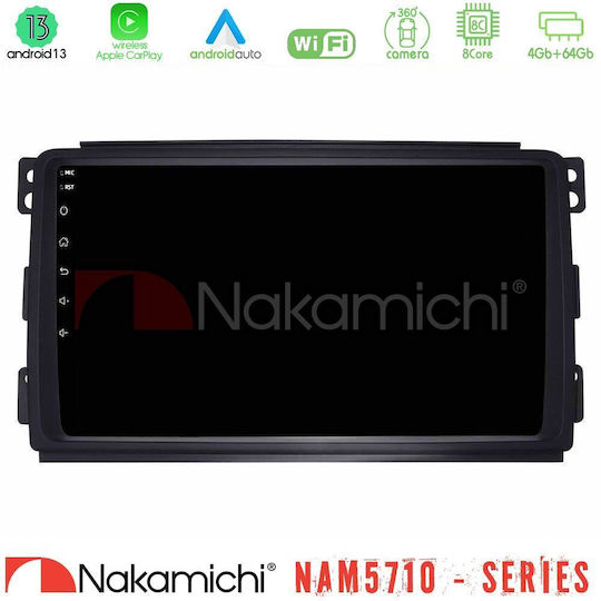 Nakamichi Ηχοσύστημα Αυτοκινήτου για Smart ForTwo 2007-2010 (Bluetooth/USB/WiFi/GPS/Apple-Carplay/Android-Auto) με Οθόνη Αφής 9"