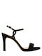 Suede Black Sandals