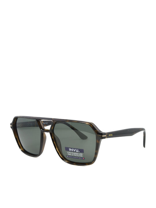 Invu Men's Sunglasses with Brown Tartaruga Fram...