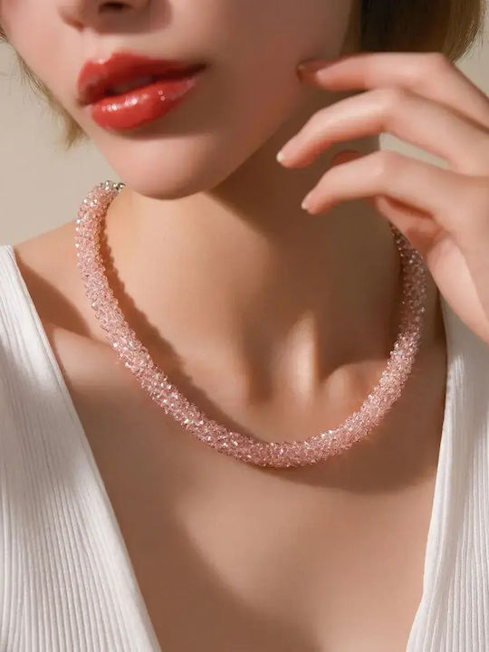 Bode Necklace From Pink Gold Plated Steel Pink