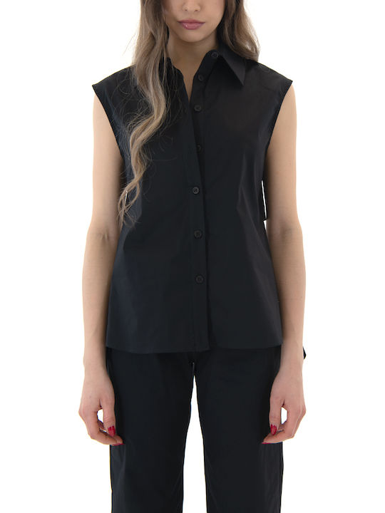 Sleeveless Women's Shirt Black