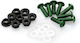 Puig Motorradverkleidungsschrauben Grün Racing Zélatines 8Menge 0956v