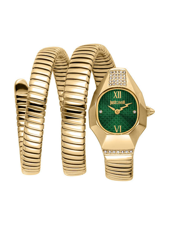 Just Cavalli Signature Snake Γυναικείο Ρολόι Μπ...
