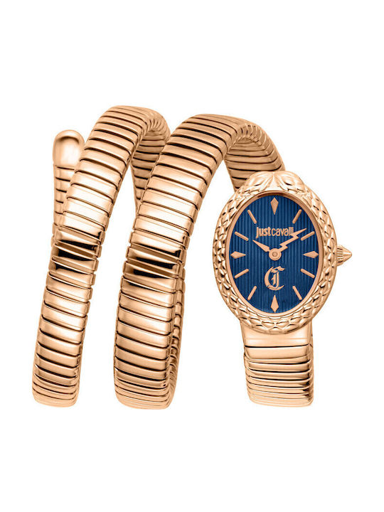 Just Cavalli Signature Snake Γυναικείο Ρολόι Μπ...