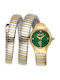 Just Cavalli Signature Snake Women's Watch 23mm Battery with Yellow Stainless Steel Bracelet