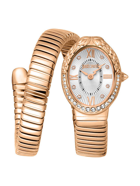 Just Cavalli Signature Snake Γυναικείο Ρολόι Μπ...