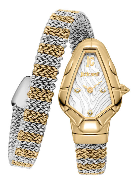 Just Cavalli Signature Snake Womens Battery Wat...