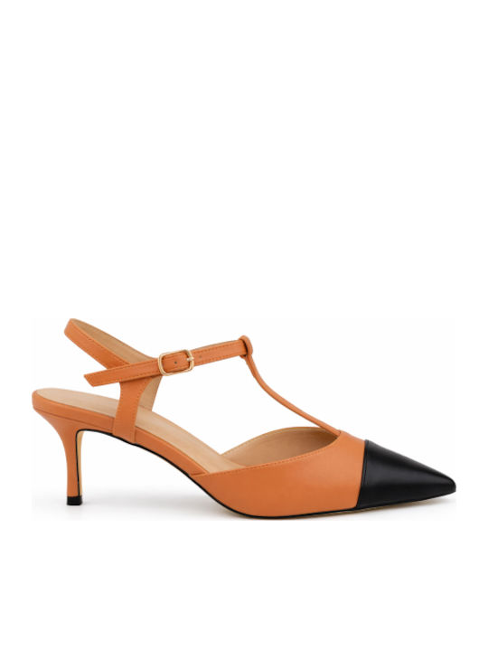 Pointed Toe Heels with High Heel Orange SB-C-813-26HH-PORTO