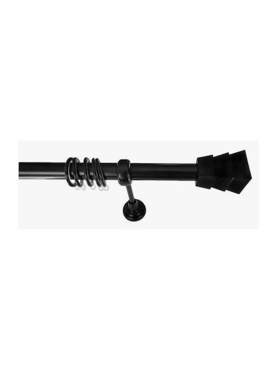 Import Hellas Metallic Curtain Pole No 8 Single Ø25mm 160cm Matte Black