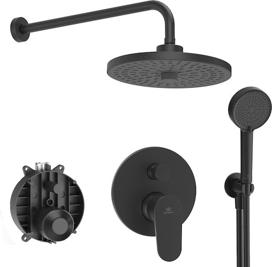 Ideal Standard Сет Миксер Телефон и Глава Душ Вградена за Душ Сребриста