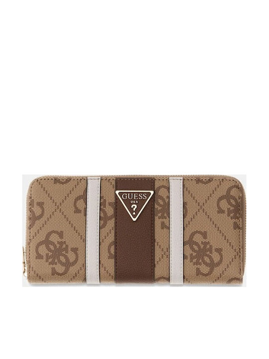 Damenbrieftasche Groß Stoff Beige